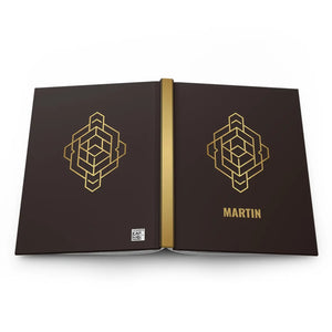 Geometric Gold Monogram Hardcover Journal - Dipaliz - Journals