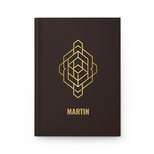 Geometric Gold Monogram Hardcover Journal - Dipaliz - Journals