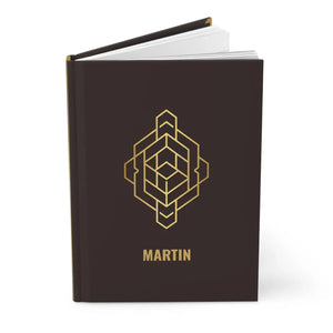 Geometric Gold Monogram Hardcover Journal - Dipaliz - Journals