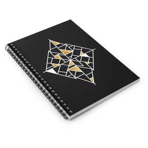 Geometric Gold Mosaic Spiral Notebook - Ruled Journal - Dipaliz - one Size - Paper Products