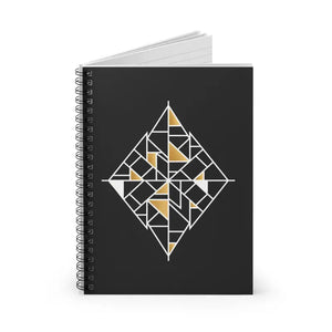 Geometric Gold Mosaic Spiral Notebook - Ruled Journal - Dipaliz - one Size - Paper Products