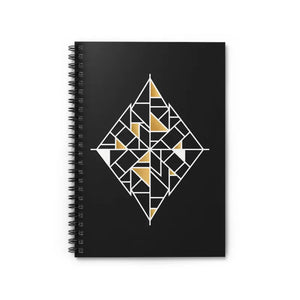 Geometric Gold Mosaic Spiral Notebook - Ruled Journal - Dipaliz - one Size - Paper Products