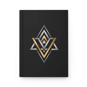 Emblem Hardcover Journal - Geometric Gold and Silver Design - Dipaliz - Paper Products