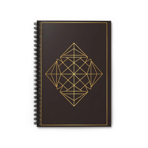 Geometric Gold Spiral Notebook - Metal Binding - Dipaliz - Journals