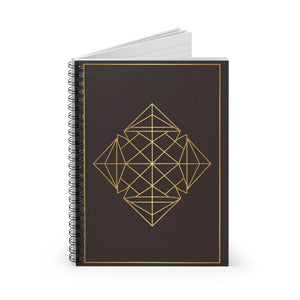 Geometric Gold Spiral Notebook - Ruled Journal for Planning - Dipaliz - one Size - Paper Products