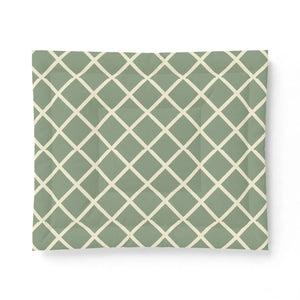 Lattice Cotton Comforter – Sage Geometric - Dipaliz - Quilts & Comforters