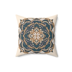Geometric Mandal Pattern – Spun Polyester Square - Dipaliz - Throw Pillows