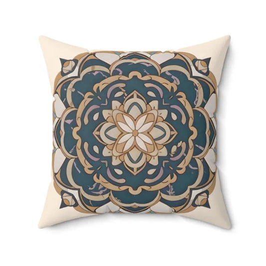 Elevate your Space with Geometric Mandal Polyester Pillows - 20’’ × Home Decor