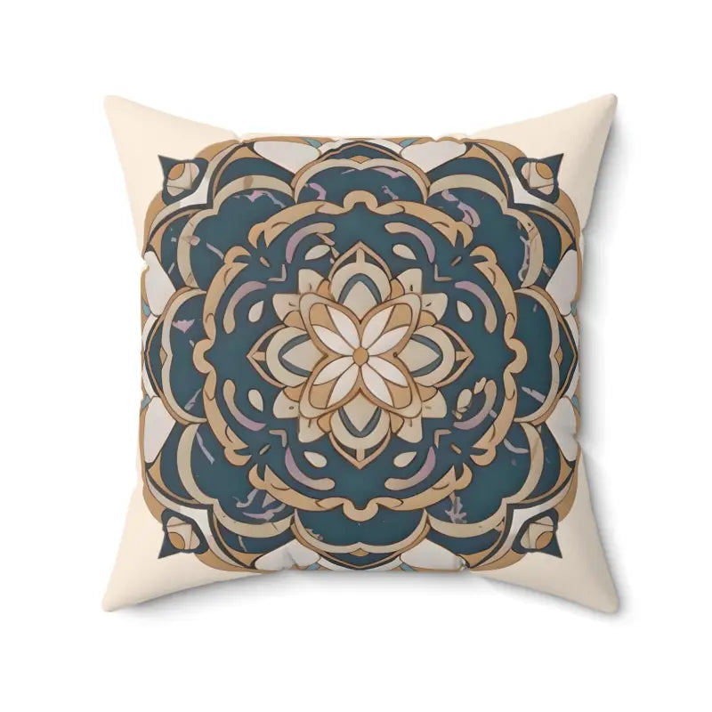 Geometric Mandal Pattern Polyester Pillow for Instant Ambiance Boost - Home Decor