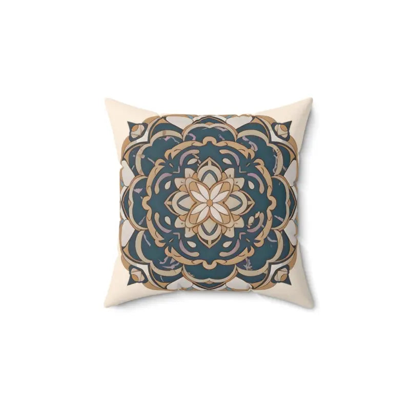 Geometric Mandal Pattern Polyester Pillow for Instant Ambiance Boost - Home Decor