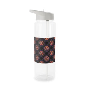 Geometric Mandala Tritan Water Bottle, Reusable Sports with Circle Pattern - Bottles