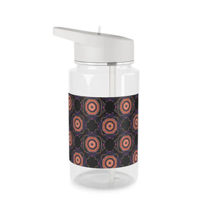 Geometric Mandala Tritan Water Bottle, Reusable Sports with Circle Pattern - Bottles