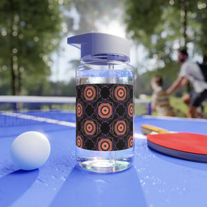 Geometric Mandala Tritan Water Bottle, Reusable Sports with Circle Pattern - Bottles