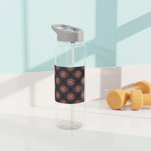 Geometric Mandala Tritan Water Bottle, Reusable Sports with Circle Pattern - Bottles