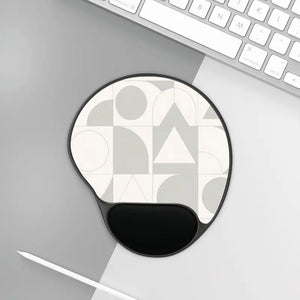 Premium Geometric Mouse Pad with Memory Foam Wrist Rest - Dipaliz - Foot / 10.15’’ × 9.17’’ - Pads