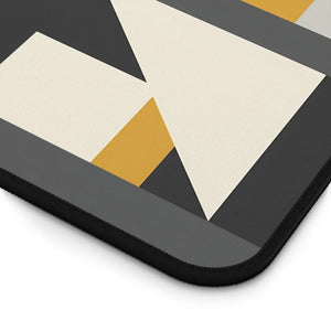 Geometric Gray Desk Mat - Mid-century Neoprene - Dipaliz - Mouse Pads