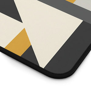 Geometric Gray Desk Mat - Mid-century Neoprene - Dipaliz - Mouse Pads