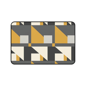Geometric Gray Desk Mat - Mid-century Neoprene - Dipaliz - Mouse Pads