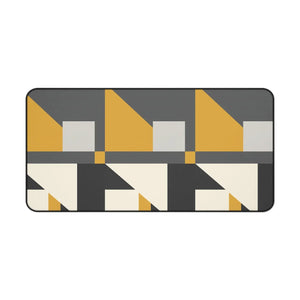 Geometric Gray Desk Mat - Mid-century Neoprene - Dipaliz - Mouse Pads
