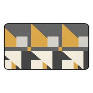 Geometric Gray Desk Mat - Mid-century Neoprene - Dipaliz - Mouse Pads