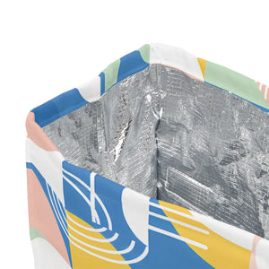 Geometric Pastel Lunch Bag - Magnetic Closure - Dipaliz - Bags