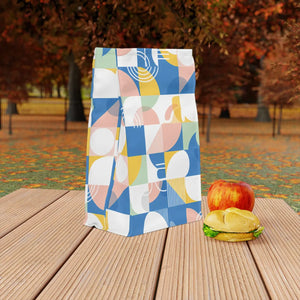 Geometric Pastel Lunch Bag - Magnetic Closure - Dipaliz - Bags
