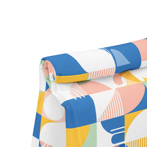 Geometric Pastel Lunch Bag - Magnetic Closure - Dipaliz - Bags