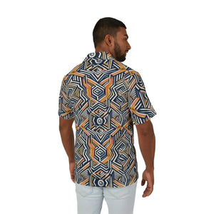 Bold Geometric Hawaiian Camp Shirt - Summer Style - Dipaliz - Shirts