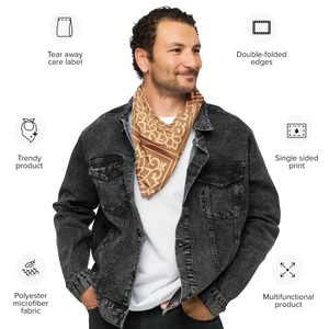 Geometric Print Bandana Upf50 Sun Protection Dipaliz - Bandanas & Headties