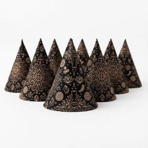 Geometric Black Napkin Set – Eco Friendly Polyester - Dipaliz - Cloth Napkins