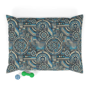 Ultimate Geometric Cotton Pet Bed Dark Brown Zippered - Dipaliz - Beds