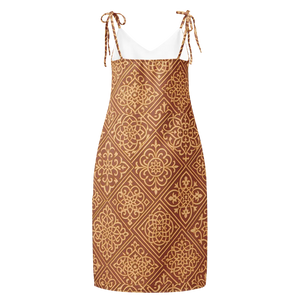 Geometric Midi Dress – Built-in Bra Chiffon - Dipaliz - Dresses - Xs