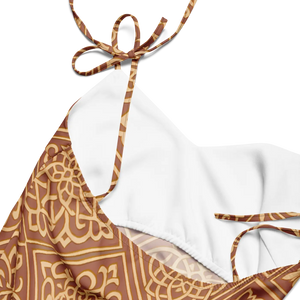 Geometric Midi Dress – Built-in Bra Chiffon - Dipaliz - Dresses - Xs