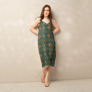 Emerald Green Midi – Built-in Bra Chiffon - Dipaliz - Dresses - Xs