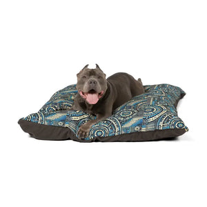 Ultimate Geometric Cotton Pet Bed Dark Brown Zippered - Dipaliz - Beds