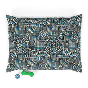 Ultimate Geometric Cotton Pet Bed Dark Brown Zippered - Dipaliz - Beds