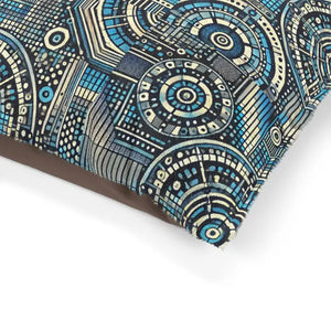 Ultimate Geometric Cotton Pet Bed Dark Brown Zippered - Dipaliz - Beds