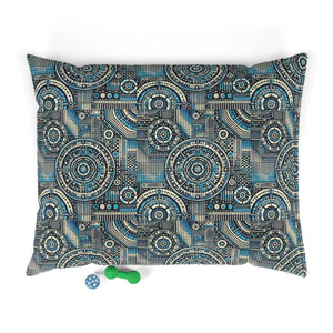 Ultimate Geometric Cotton Pet Bed Dark Brown Zippered - Dipaliz - 50’’ × 40’’ - Beds