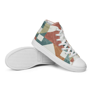 Geometric Canvas High Tops - Urban Street Style - Dipaliz - Sneakers