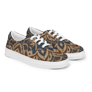 Urban Geometric Pattern Canvas Shoes Men’s Lace - Dipaliz - Sneakers