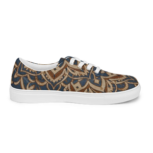 Urban Geometric Pattern Canvas Shoes Men’s Lace - Dipaliz - Sneakers
