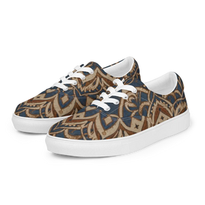 Urban Geometric Pattern Canvas Shoes Men’s Lace - Dipaliz - Sneakers