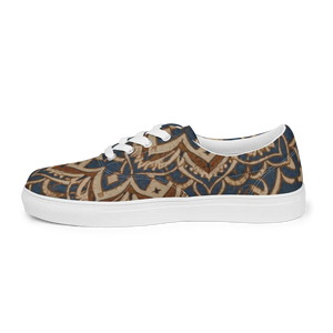 Urban Geometric Pattern Canvas Shoes Men’s Lace - Dipaliz - Sneakers