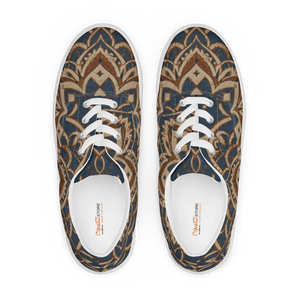 Urban Geometric Pattern Canvas Shoes Men’s Lace - Dipaliz - Sneakers