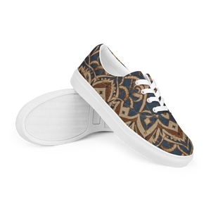 Urban Geometric Pattern Canvas Shoes Men’s Lace - Dipaliz - Sneakers