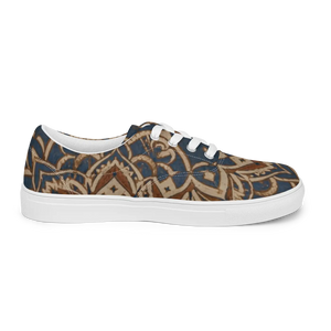 Urban Geometric Pattern Canvas Shoes Men’s Lace - Dipaliz - Sneakers