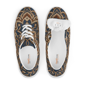 Urban Geometric Pattern Canvas Shoes Men’s Lace - Dipaliz - Sneakers