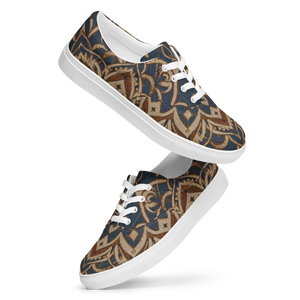 Urban Geometric Pattern Canvas Shoes Men’s Lace - Dipaliz - Sneakers