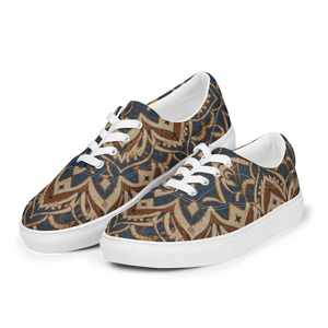 Urban Geometric Pattern Canvas Shoes Men’s Lace - Dipaliz - Sneakers