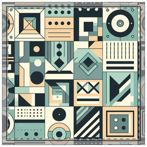 Geometric Pattern Napkin Set Modern Table Decor - Dipaliz - 18’’ × / 4-piece Set - Cloth Napkins